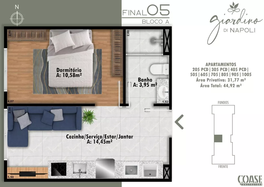 Apartamento, 1 quarto, 31 m² - Foto 13