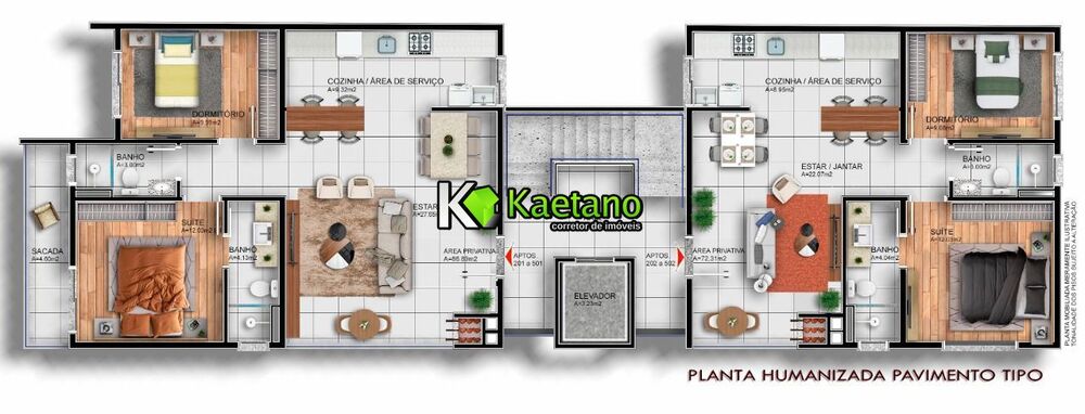Apartamento, 2 quartos, 72 m² - Foto 1