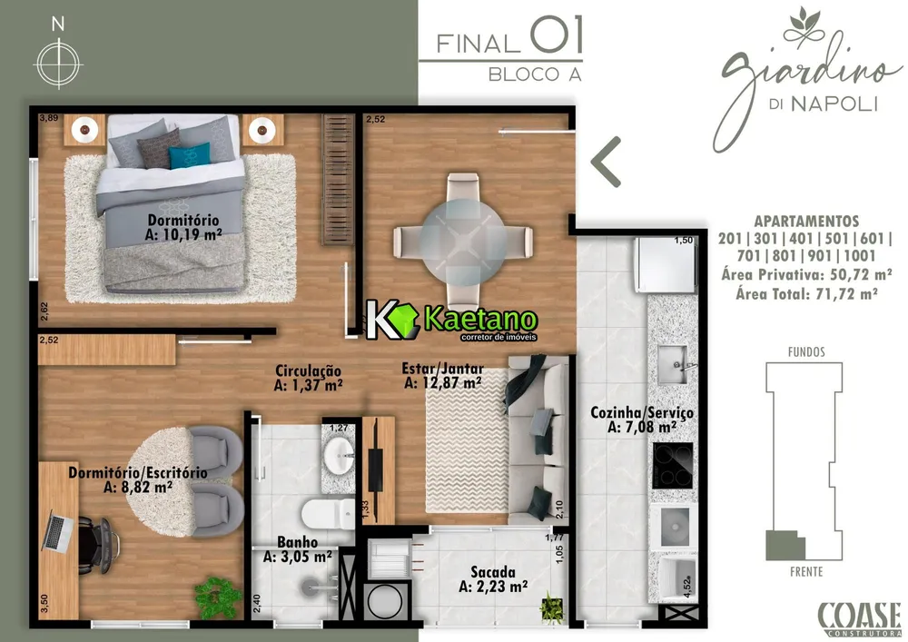 Apartamento, 2 quartos, 50 m² - Foto 12