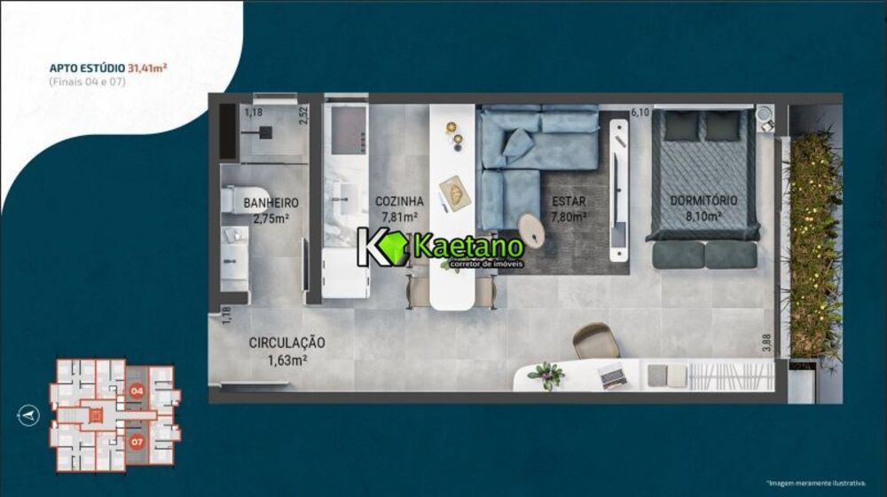 Apartamento, 1 quarto, 31 m² - Foto 9