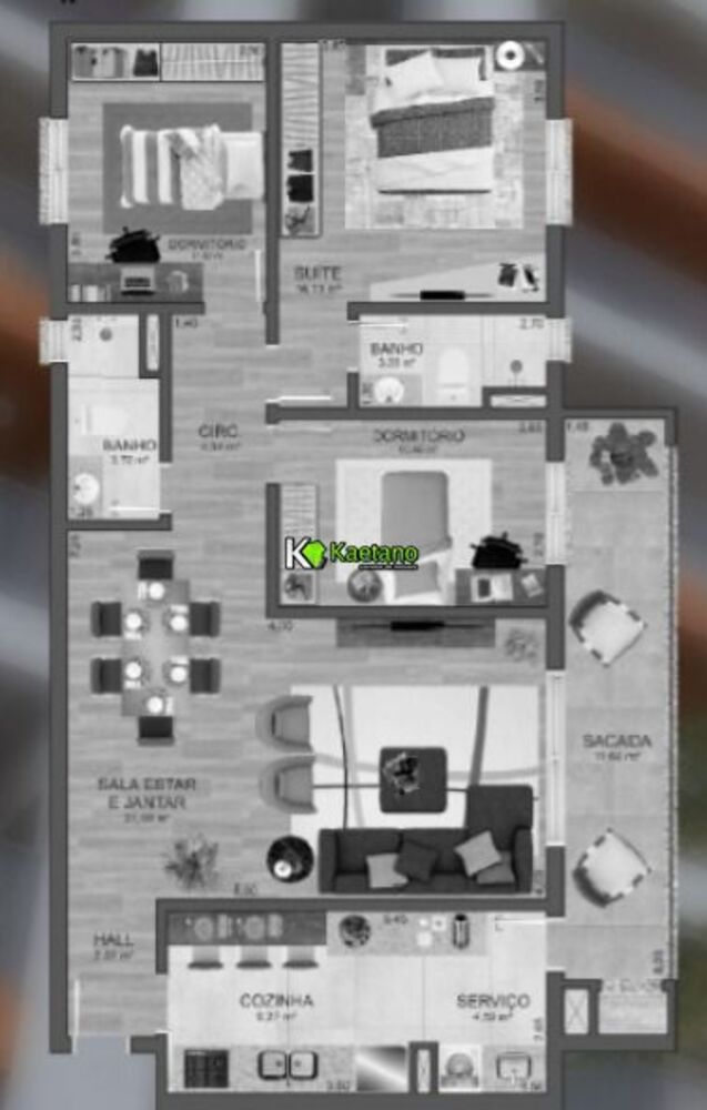 Apartamento, 3 quartos, 126 m² - Foto 4