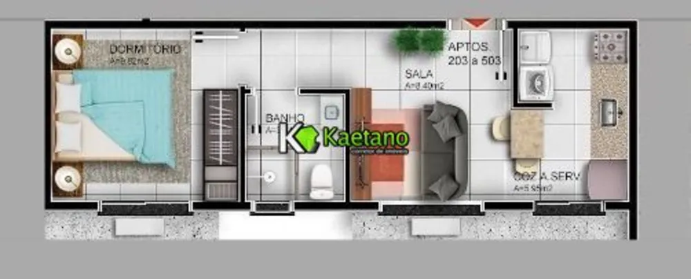 Apartamento, 1 quarto, 36 m² - Foto 16