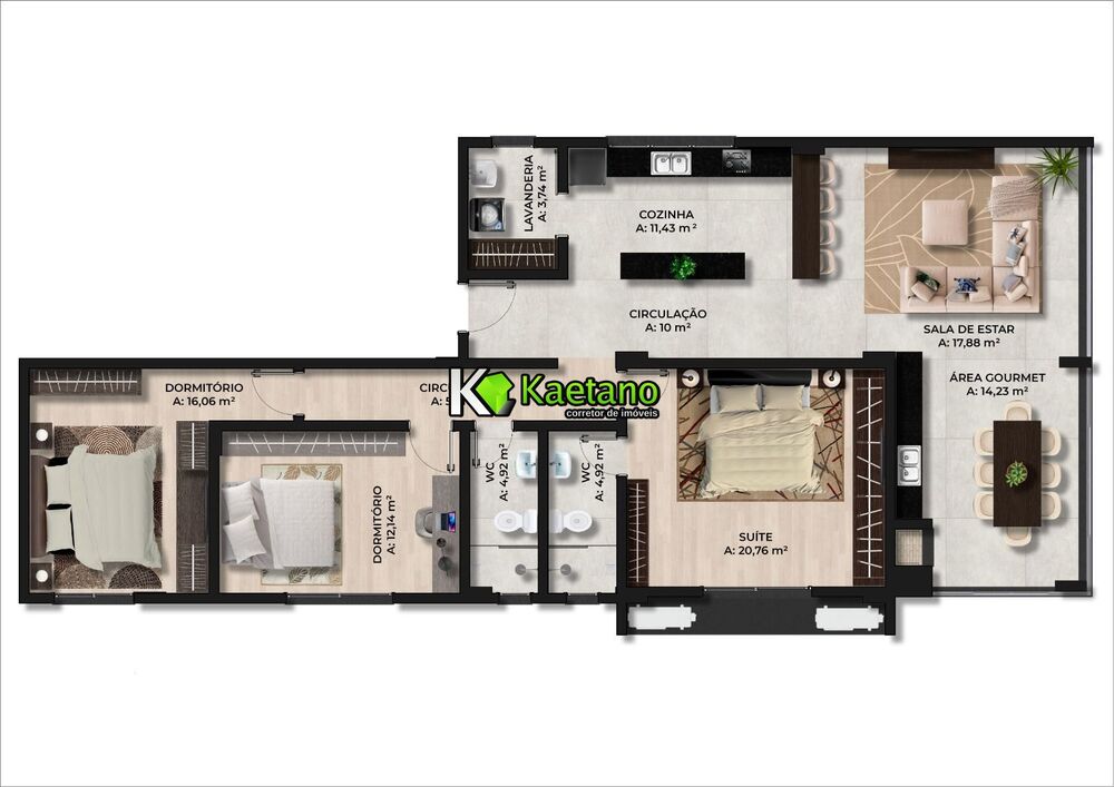 Apartamento, 3 quartos, 140 m² - Foto 4