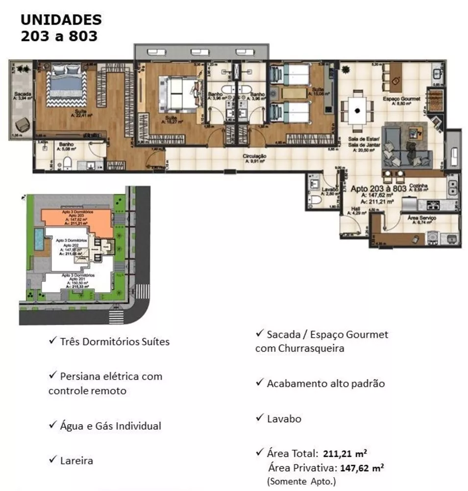 Apartamento, 3 quartos, 147 m² - Foto 13