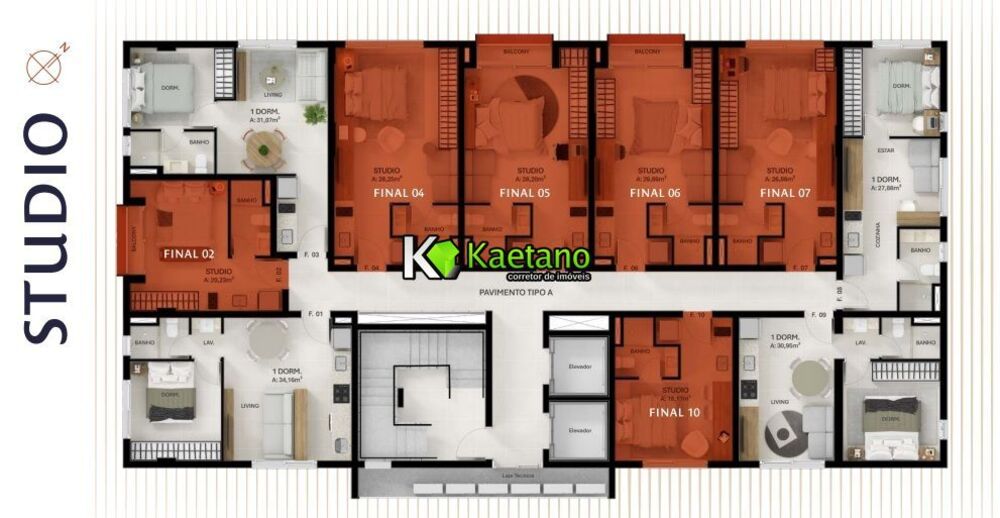 Apartamento, 1 quarto, 31 m² - Foto 3