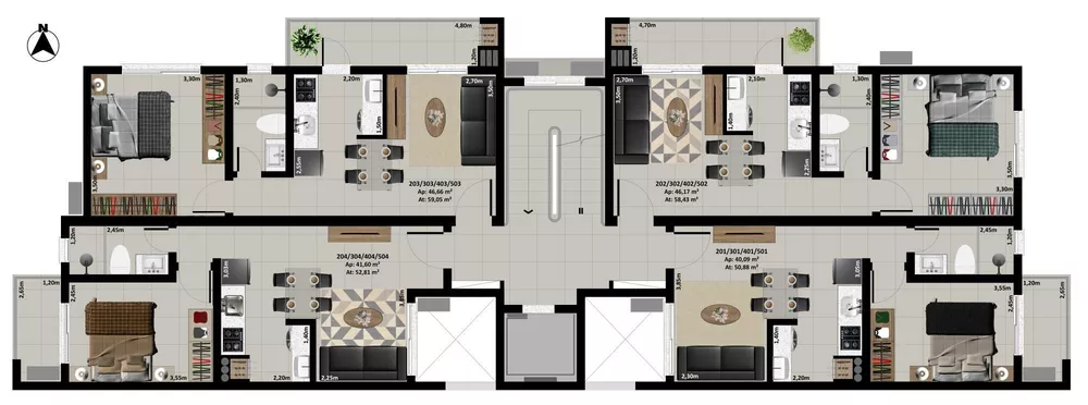Apartamento, 1 quarto, 40 m² - Foto 4