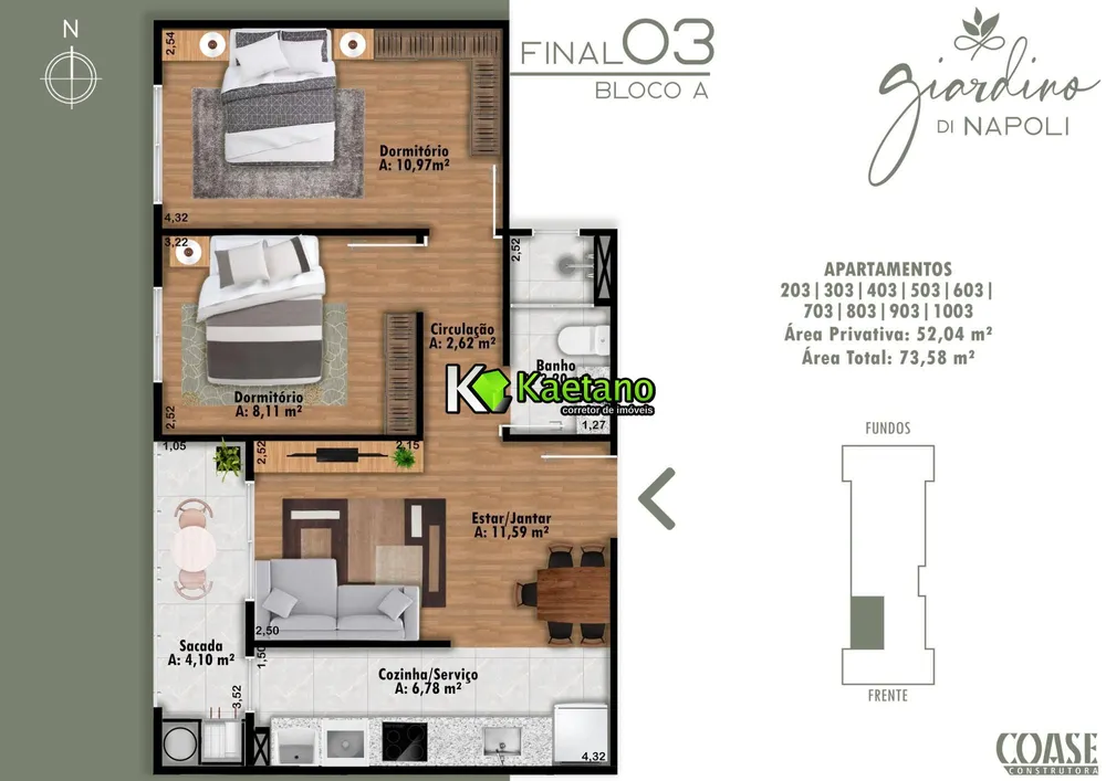 Apartamento, 2 quartos, 52 m² - Foto 23