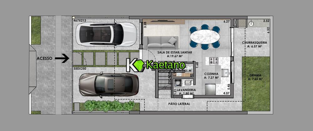 Casa, 3 quartos, 83 m² - Foto 2