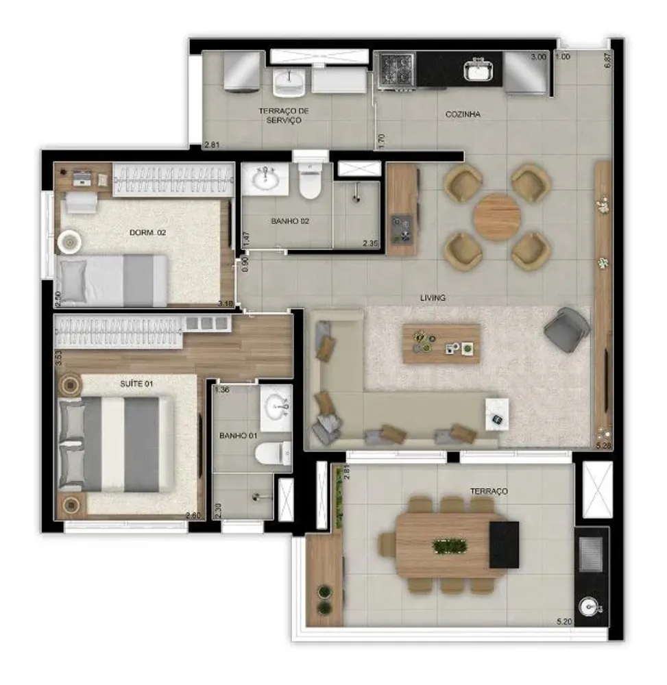 Apartamento, 3 quartos, 88 m² - Foto 7