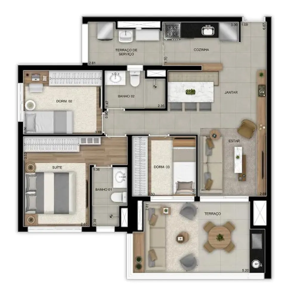 Apartamento, 3 quartos, 88 m² - Foto 12
