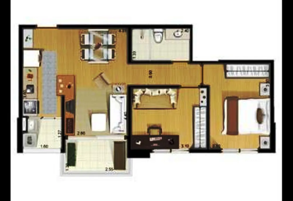Apartamento, 2 quartos, 52 m² - Foto 1
