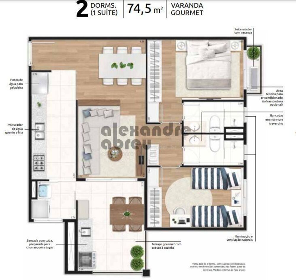 Apartamento, 2 quartos, 74 m² - Foto 16