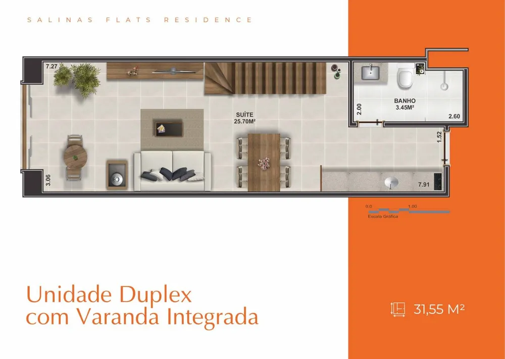 Flat/Apart Hotel, 2 quartos, 31 m² - Foto 11