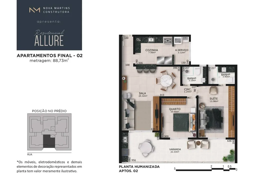 Apartamento, 2 quartos, 88 m² - Foto 3
