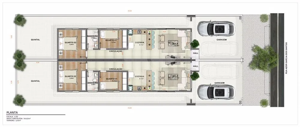 Casa, 2 quartos, 54 m² - Foto 11