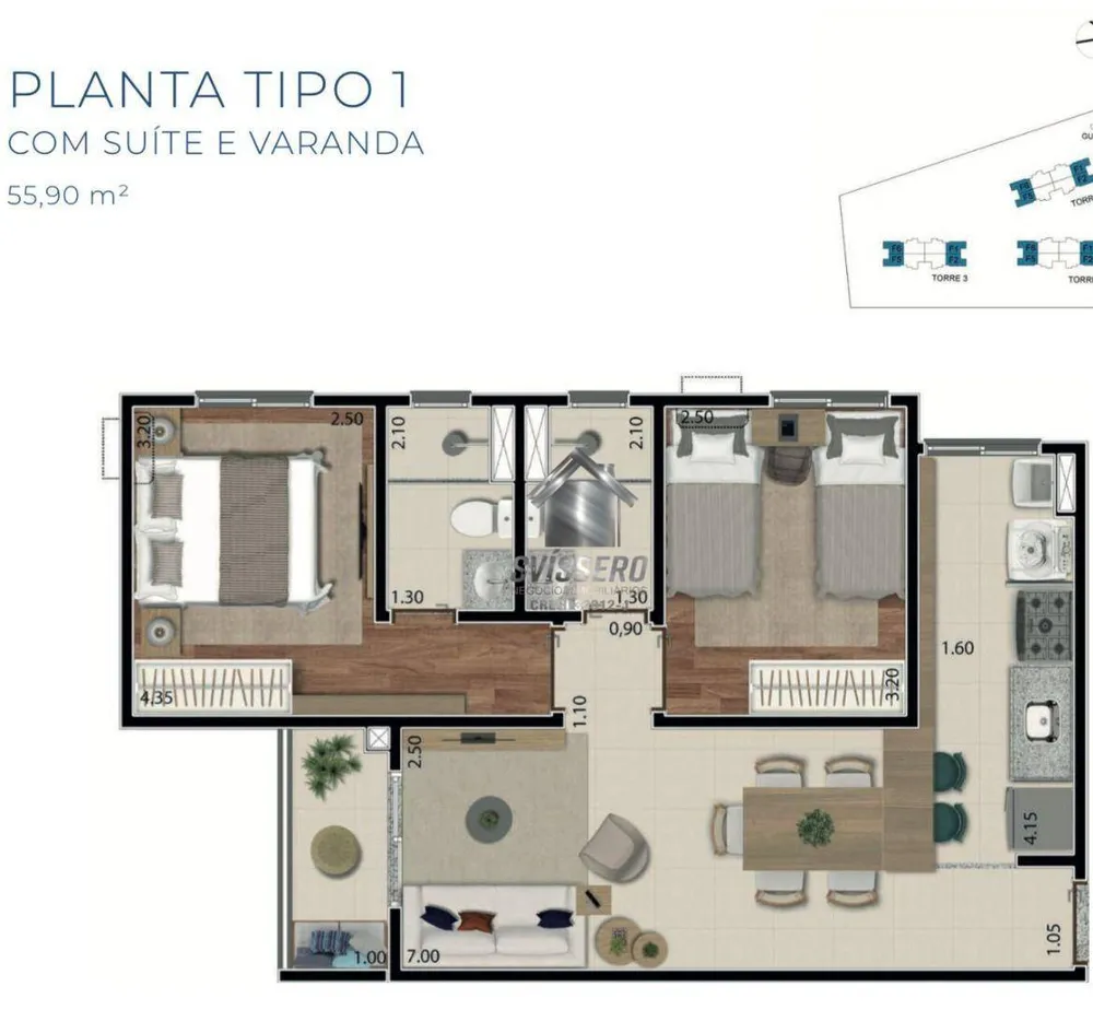 Apartamento, 2 quartos, 55 m² - Foto 16