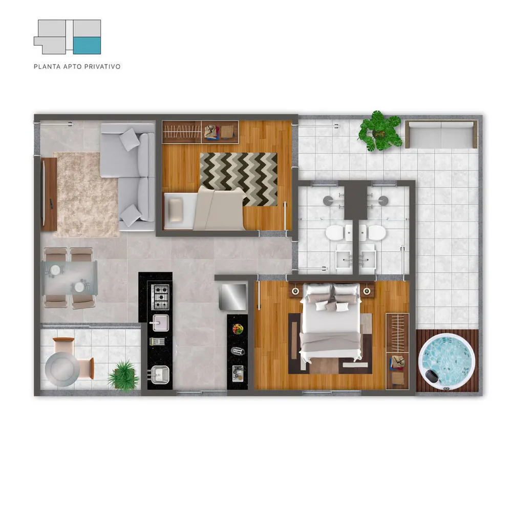 Apartamento, 2 quartos - Foto 11