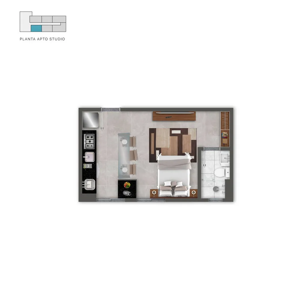 Apartamento, 1 quarto - Foto 8