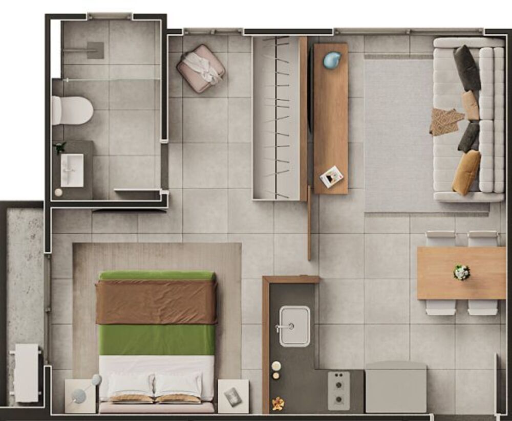 Apartamento, 1 quarto, 32 m² - Foto 24