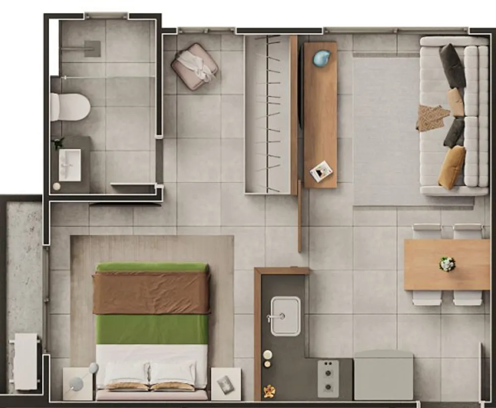 Apartamento, 1 quarto, 32 m² - Foto 16