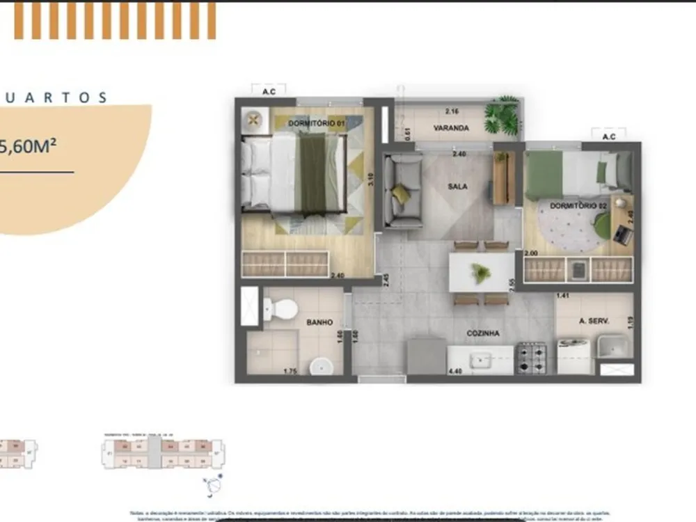 Apartamento, 2 quartos, 35 m² - Foto 20