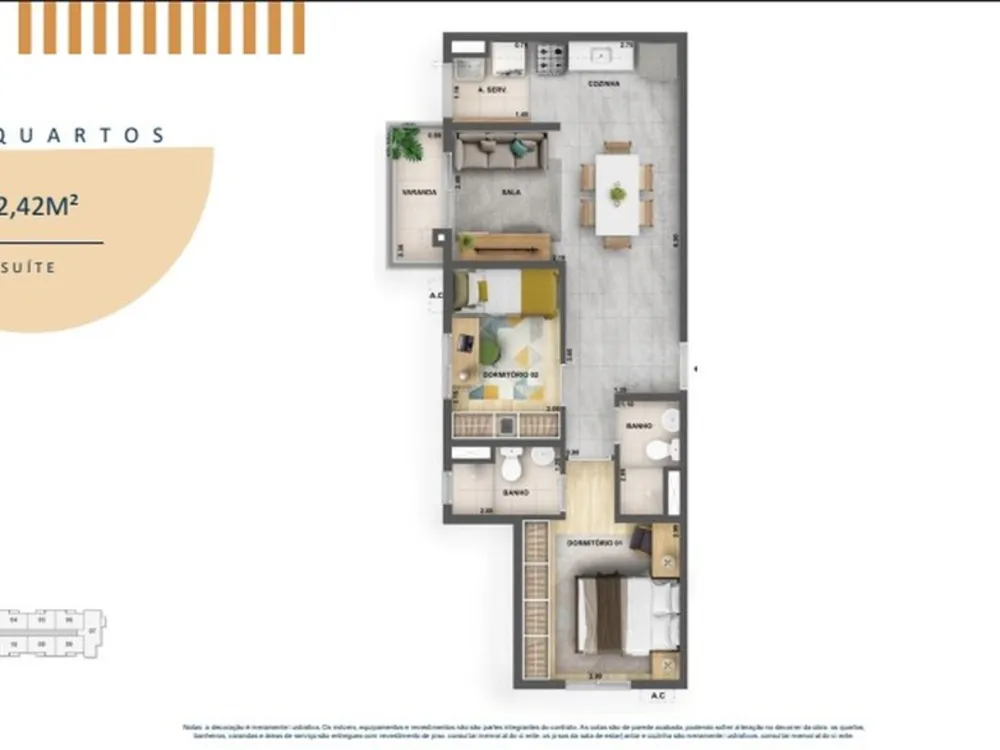 Apartamento, 2 quartos, 35 m² - Foto 9