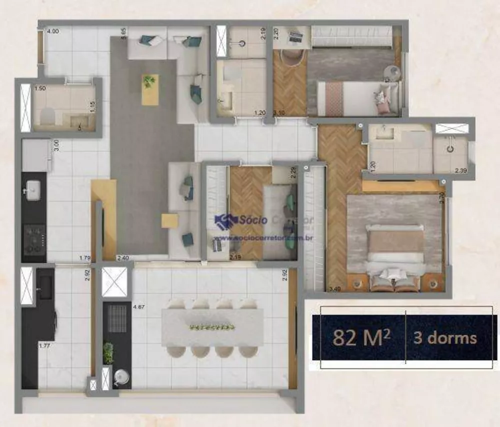 Apartamento à venda com 2 quartos, 71m² - Foto 5