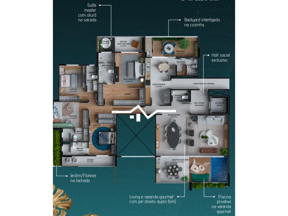 Apartamento, 4 quartos, 232 m² - Foto 3