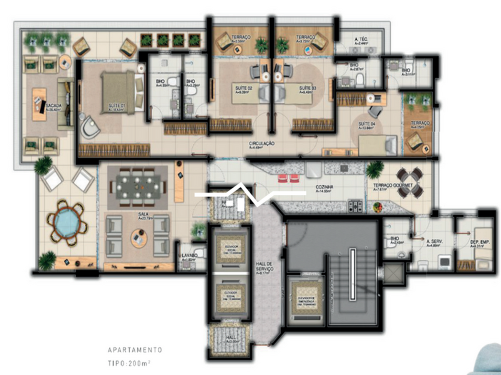 Apartamento, 4 quartos, 200 m² - Foto 9