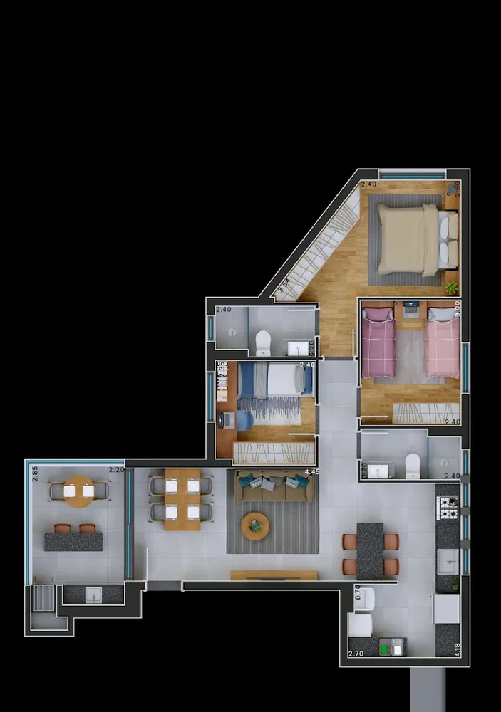 Apartamento, 3 quartos, 74 m² - Foto 14