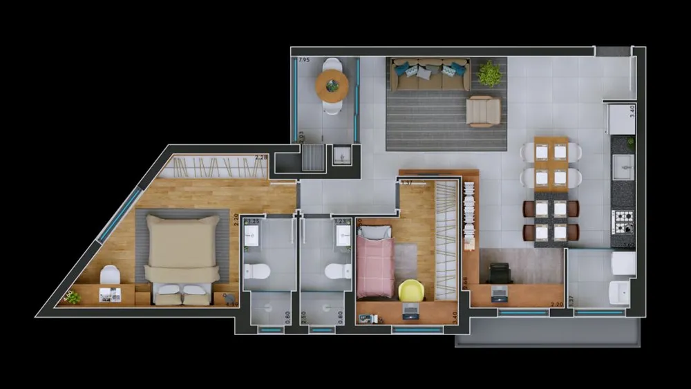 Apartamento, 3 quartos, 74 m² - Foto 19