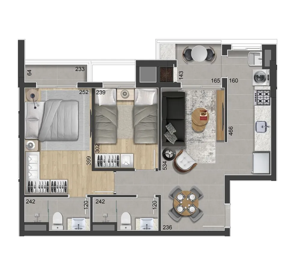 Apartamento, 2 quartos, 58 m² - Foto 13