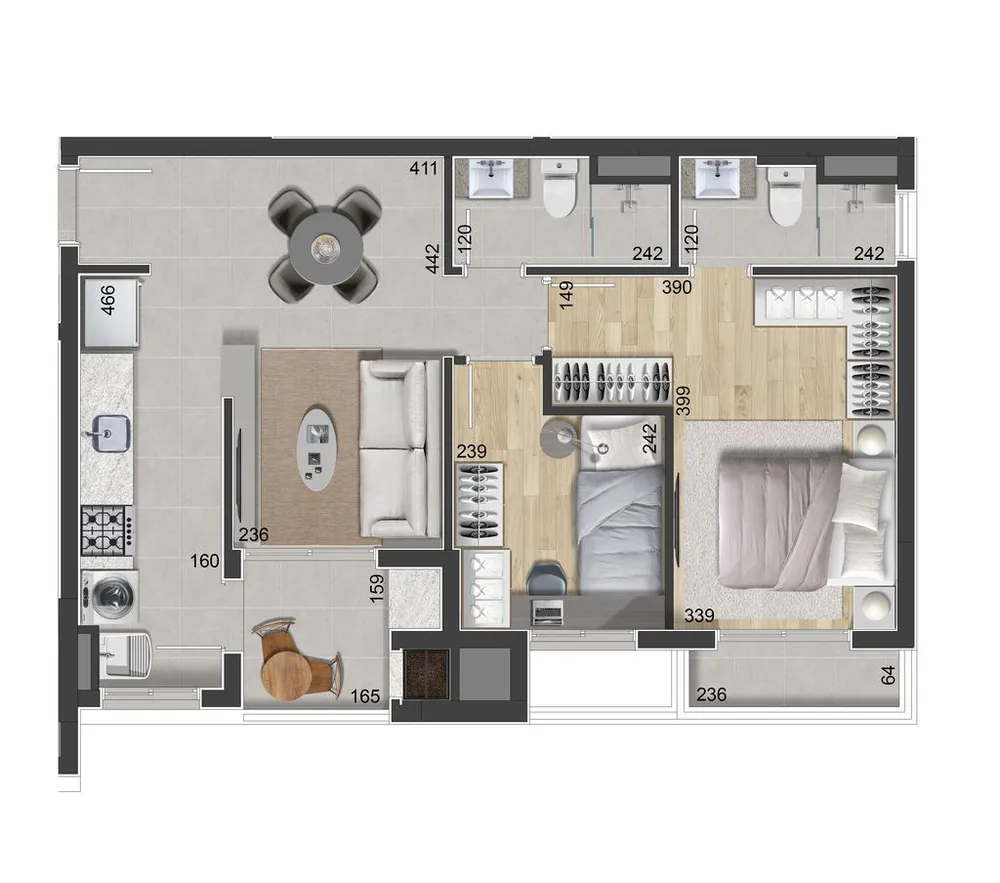Apartamento, 2 quartos, 58 m² - Foto 12