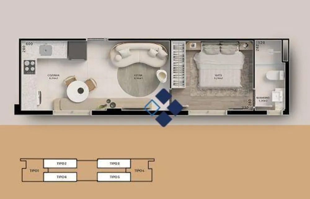 Apartamento, 1 quarto, 34 m² - Foto 6