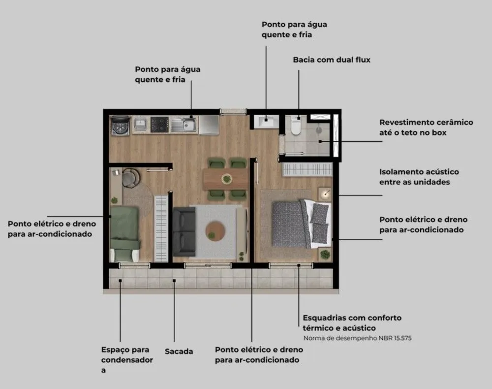 Apartamento, 2 quartos, 40 m² - Foto 12