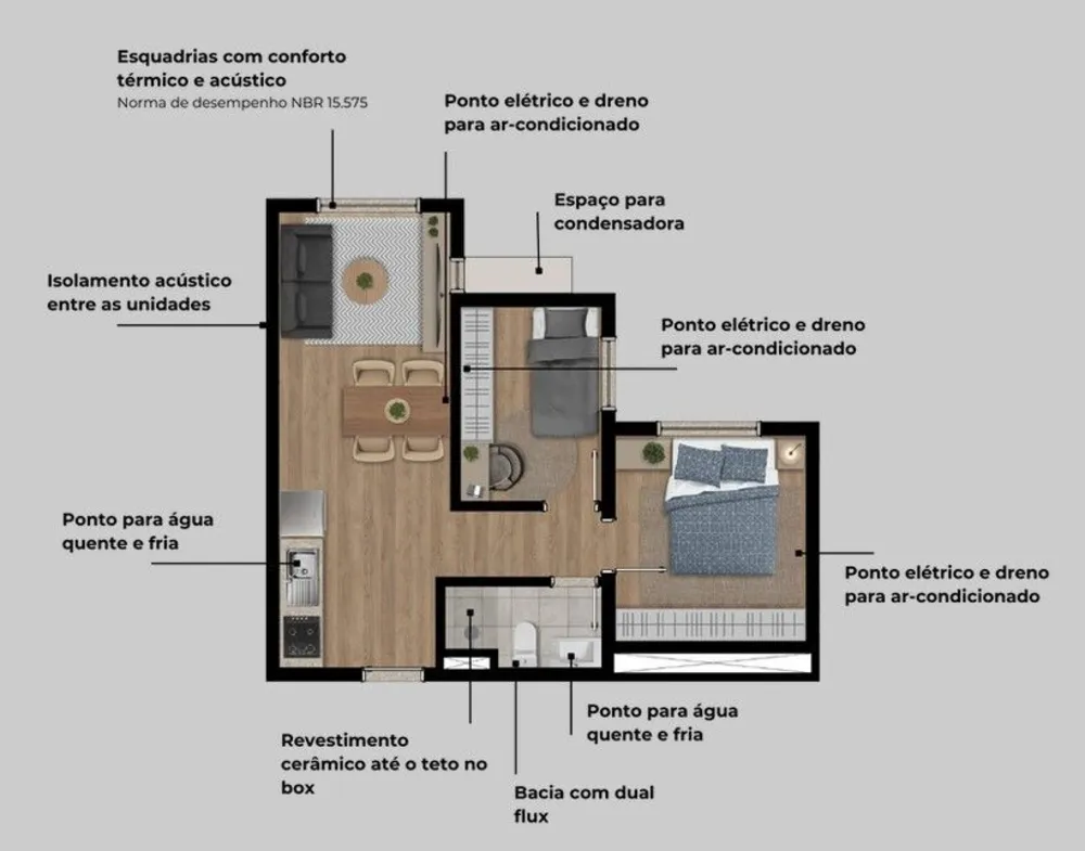 Apartamento, 2 quartos, 40 m² - Foto 14