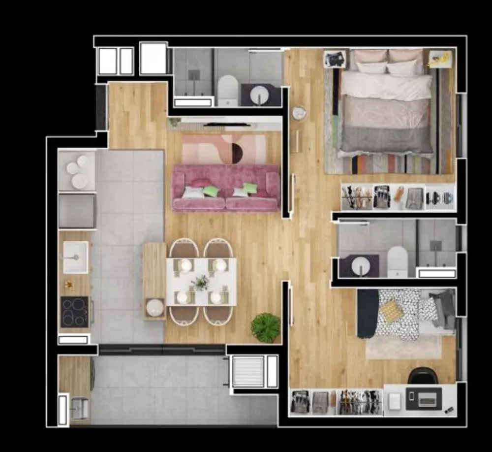 Apartamento, 2 quartos, 54 m² - Foto 15
