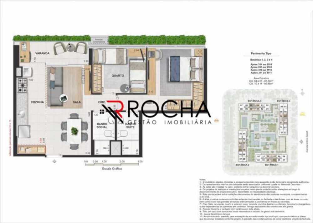 Apartamento, 2 quartos, 61 m² - Foto 1