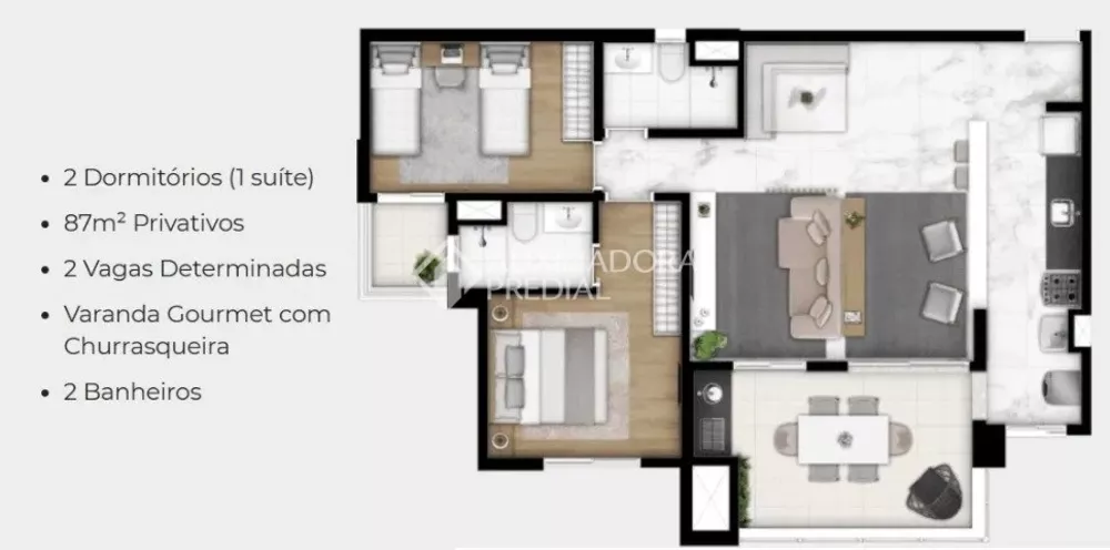 Apartamento à venda com 2 quartos, 87m² - Foto 8