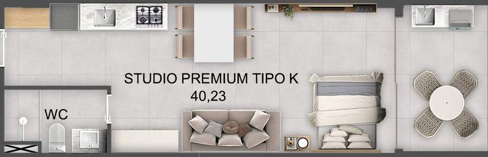 Apartamento à venda com 1 quarto, 32m² - Foto 4