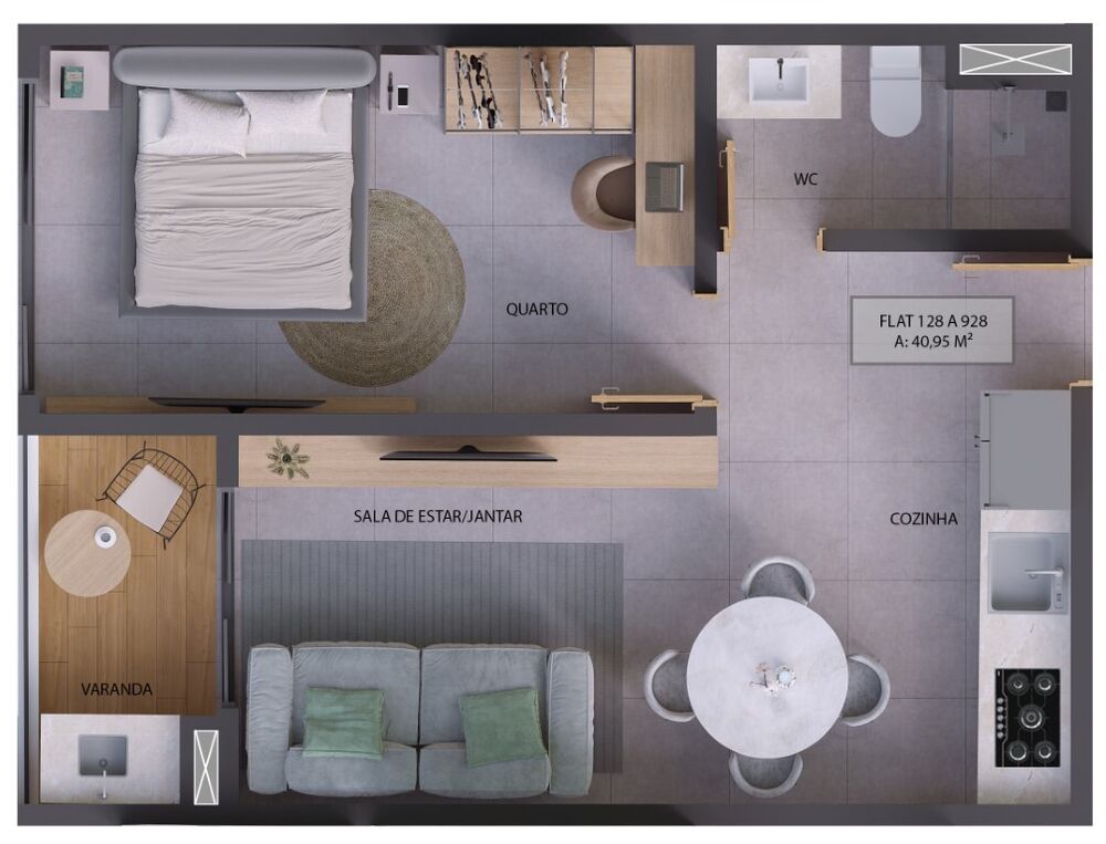 Apartamento, 1 quarto, 40 m² - Foto 4