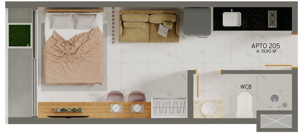 Apartamento à venda com 1 quarto, 40m² - Foto 5