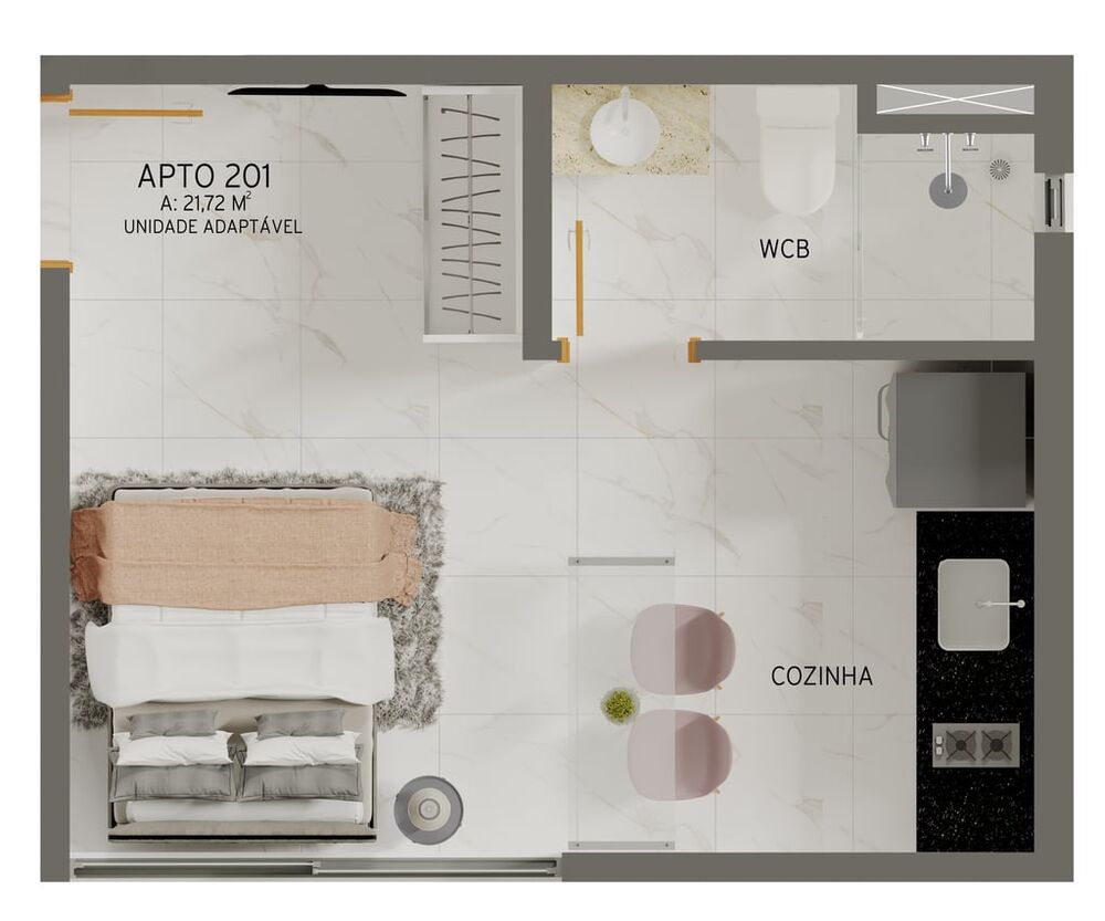 Apartamento à venda com 1 quarto, 40m² - Foto 6