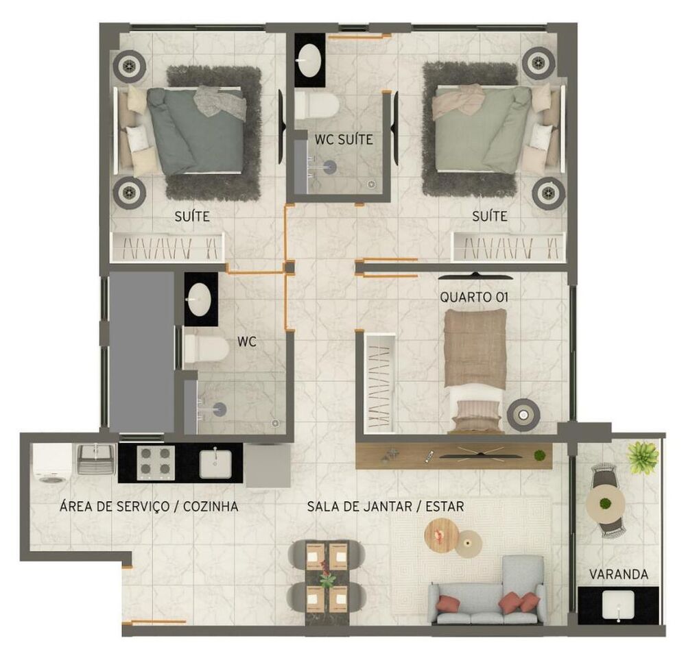 Apartamento à venda com 1 quarto, 38m² - Foto 4