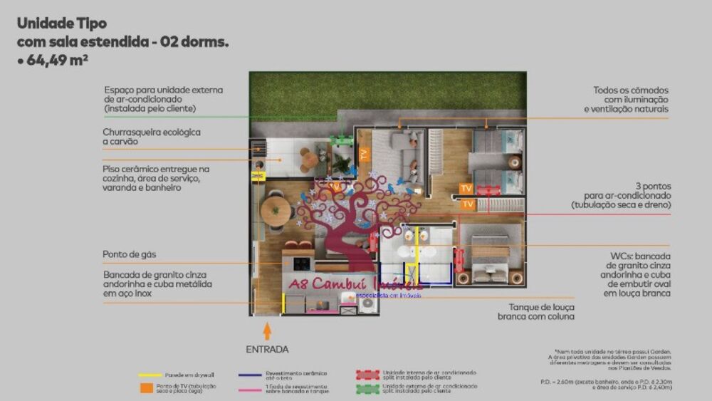 Apartamento, 2 quartos, 64 m² - Foto 2