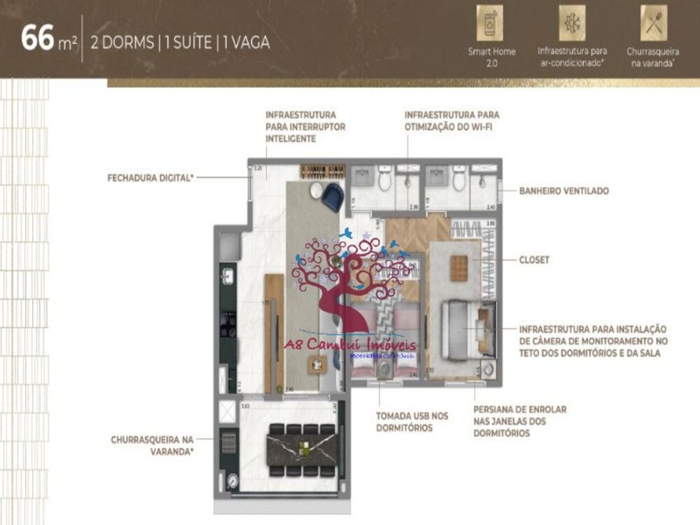 Apartamento, 2 quartos, 66 m² - Foto 6