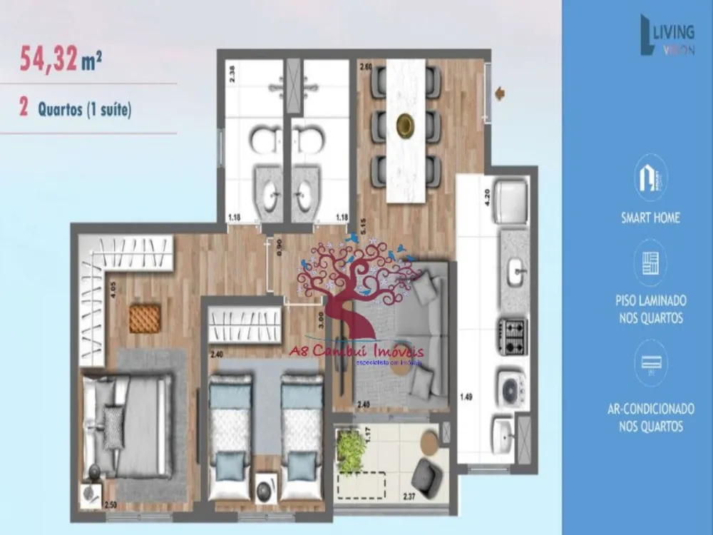 Apartamento, 2 quartos, 63 m² - Foto 1