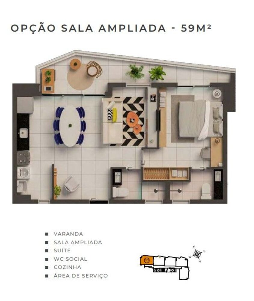 Apartamento, 2 quartos, 59 m² - Foto 23