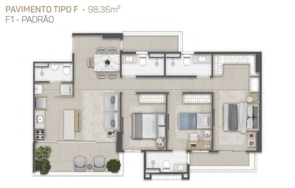 Apartamento, 3 quartos, 98 m² - Foto 8