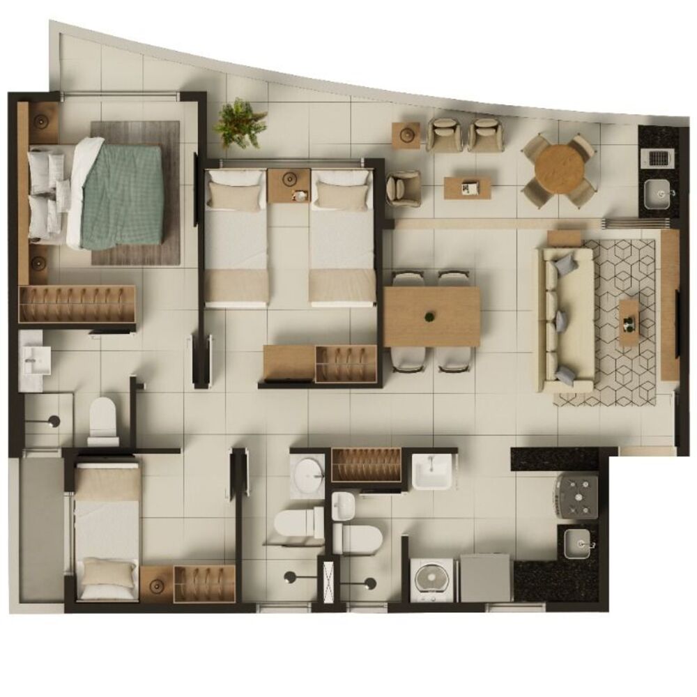 Apartamento à venda com 3 quartos, 72m² - Foto 3
